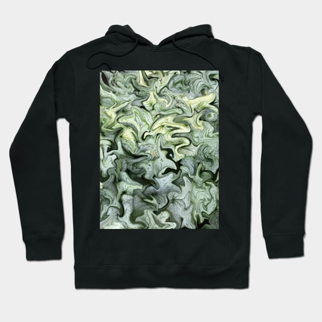 Digital Art Abstract - Brunnera perennial Hoodie by ConniSchaf